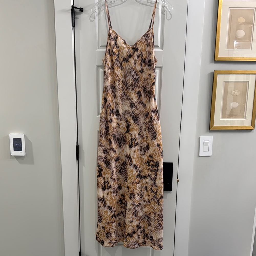All Saints Animal Print Slip Dress 8